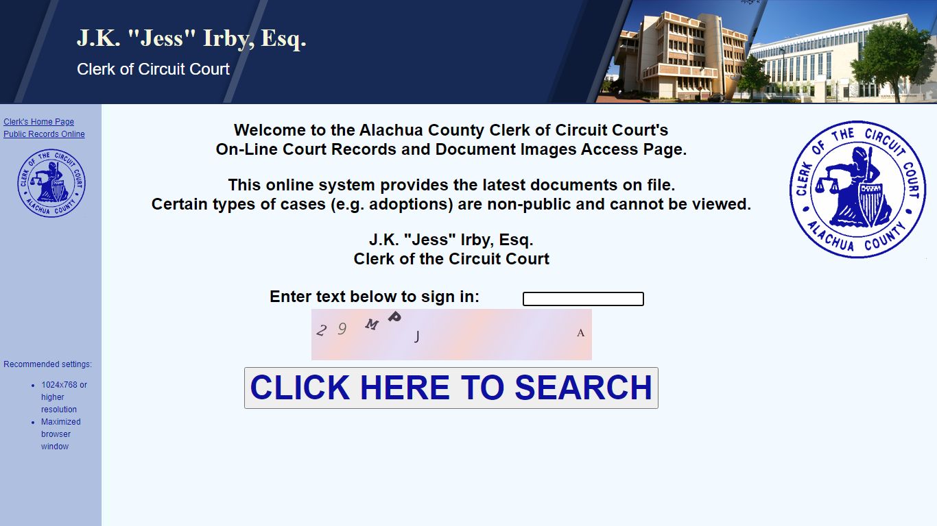 Court Records - Alachua County