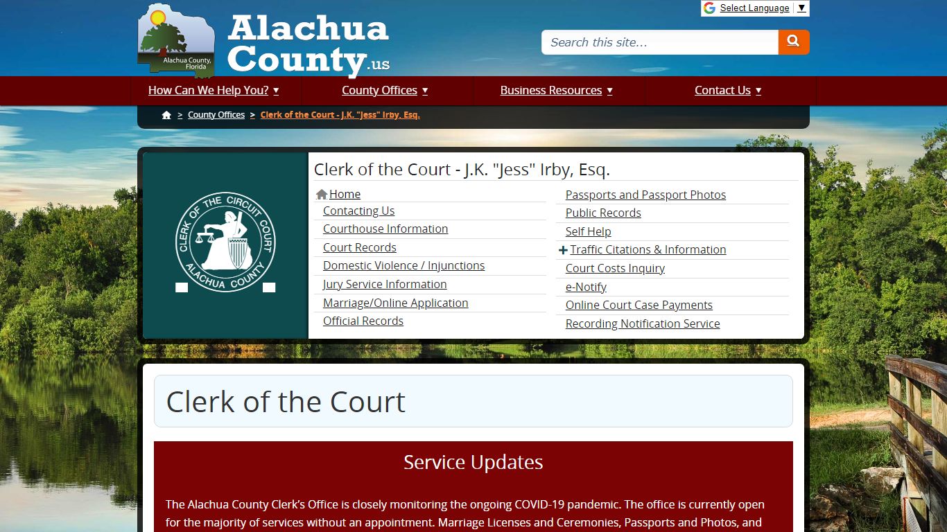 Clerk of the Court - Alachua County, Florida